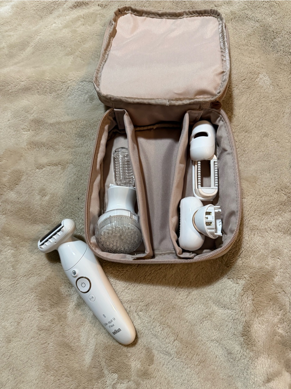 Braun Silk-épil 9 Flex Epilator & Shaver Set White Rose Gold + Case